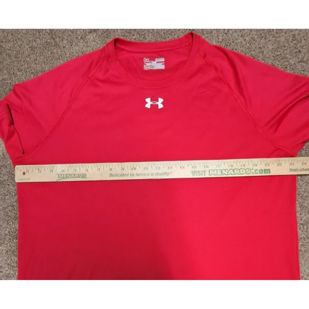 Under Armour Locker Shirt Men's XL UA Tech  Short Sleeve HeatGear Red